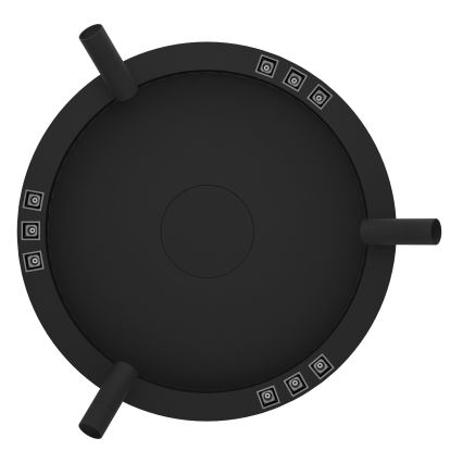 Eglo - LED prigušiva stropna svetiljka 3xLED/8W/230V + 3xLED/8,5W 3000K crna + daljinski upravljač