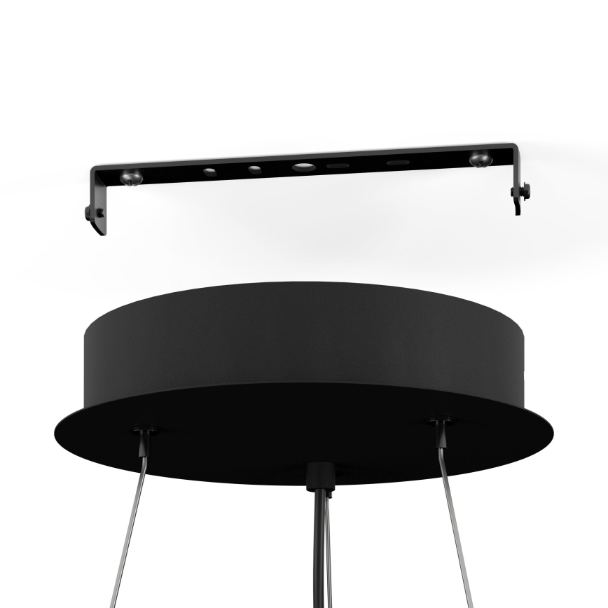 Eglo - LED Prigušivi luster na sajli 3xLED/8W/230V + 3xLED/8,5W 3000K crno + Daljinski upravljač