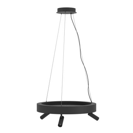 Eglo - LED Prigušivi luster na sajli 3xLED/8W/230V + 3xLED/8,5W 3000K crno + Daljinski upravljač