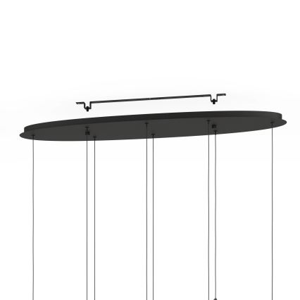 Eglo - LED Prigušivi luster na sajli 8xLED/4,2W/230V 3000K crno