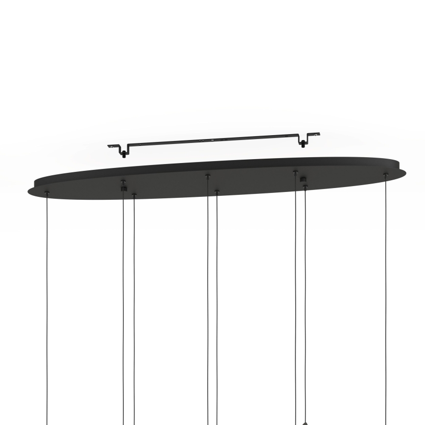 Eglo - LED Prigušivi luster na sajli 8xLED/4,2W/230V 3000K crno