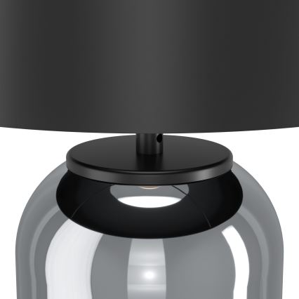 Eglo - Stona lampa 1xE27/40W/230V crno/dimno