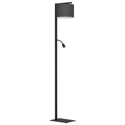 Eglo - Podna LED lampa 1xE27/40W/230V + LED/3,8W 3000K crno