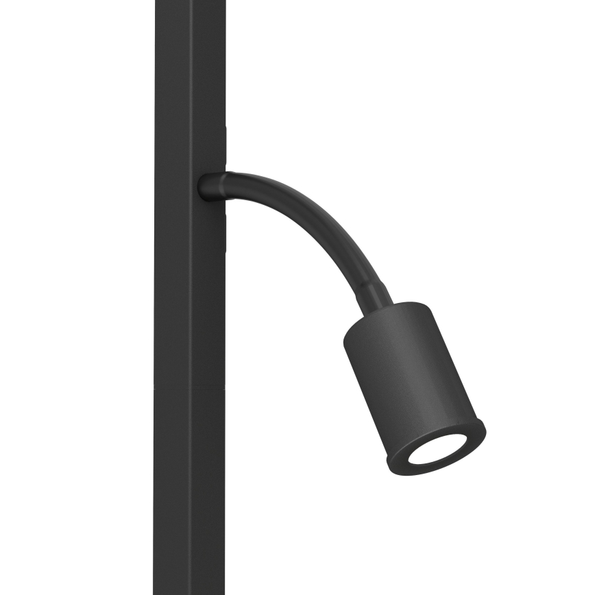 Eglo - Podna LED lampa 1xE27/40W/230V + LED/3,8W 3000K crno