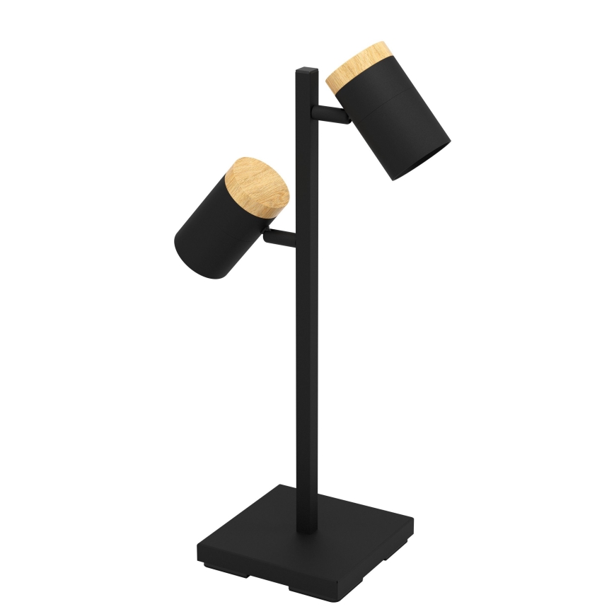 Eglo - LED Stona lampa 2xGU10/4,5W/230V 3000K crno/braon