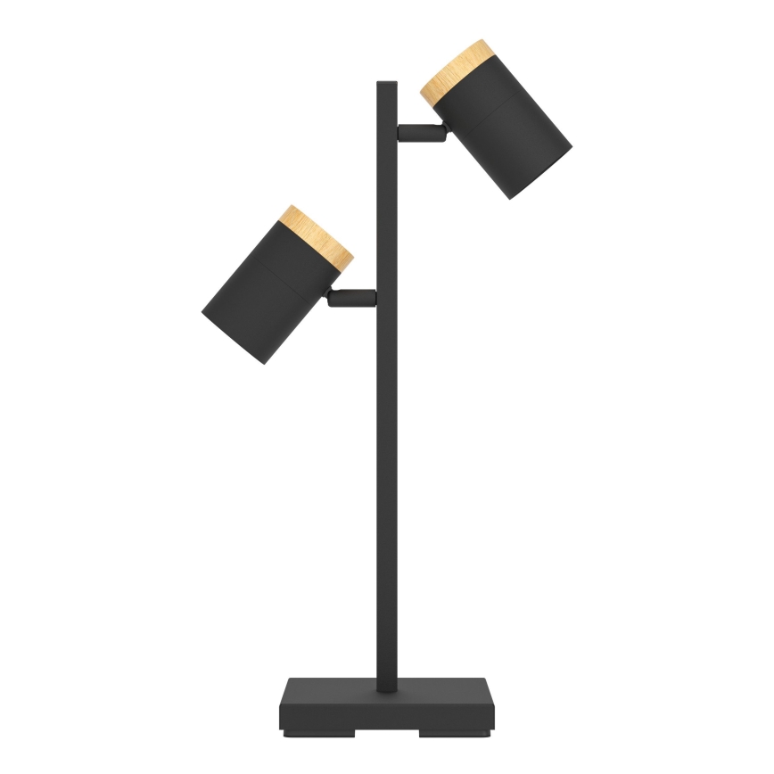 Eglo - LED Stona lampa 2xGU10/4,5W/230V 3000K crno/braon