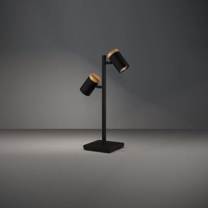 Eglo - LED Stona lampa 2xGU10/4,5W/230V 3000K crno/braon