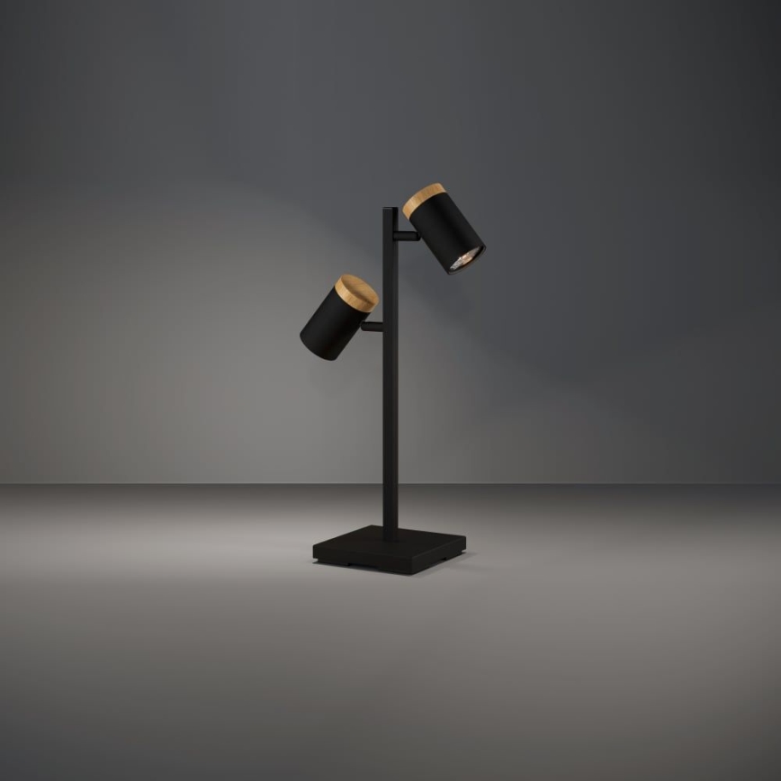 Eglo - LED Stona lampa 2xGU10/4,5W/230V 3000K crno/braon