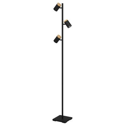 Eglo - Podna LED lampa 3xGU10/4,5W/230V 3000K crno/braon