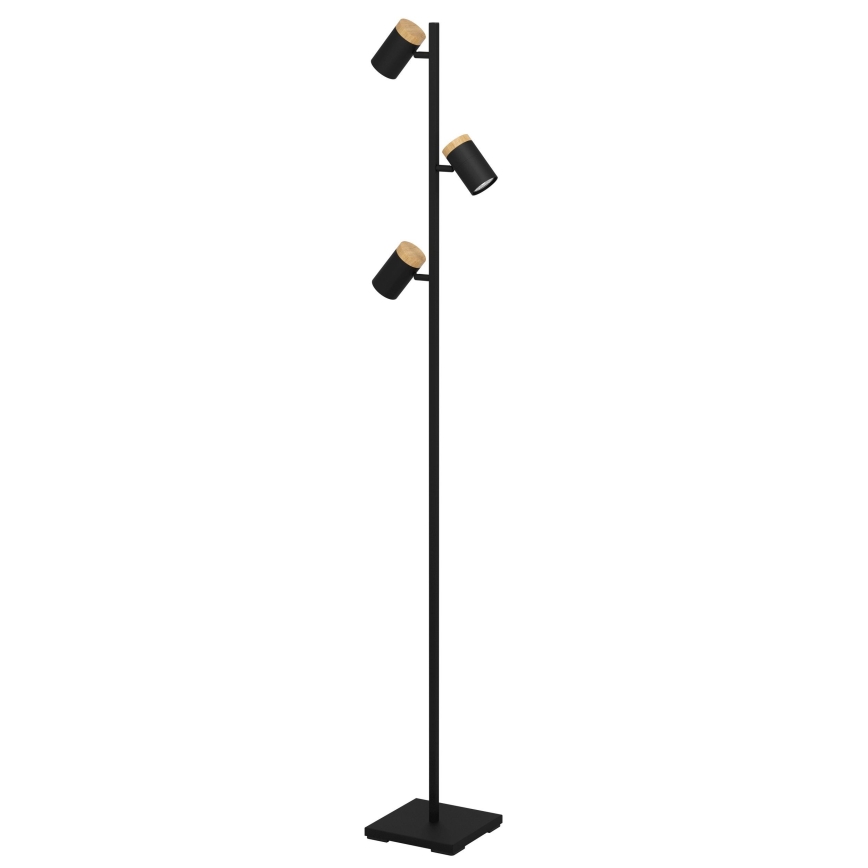 Eglo - Podna LED lampa 3xGU10/4,5W/230V 3000K crno/braon