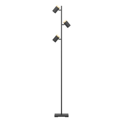 Eglo - Podna LED lampa 3xGU10/4,5W/230V 3000K crno/braon