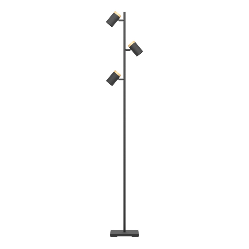 Eglo - Podna LED lampa 3xGU10/4,5W/230V 3000K crno/braon