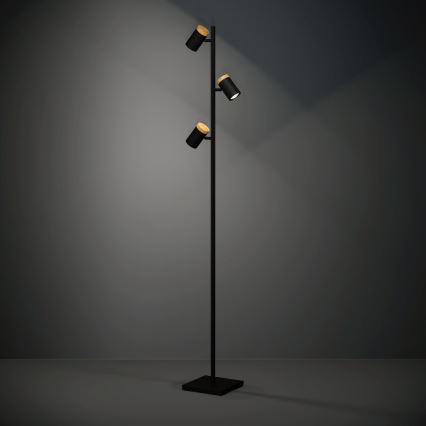 Eglo - Podna LED lampa 3xGU10/4,5W/230V 3000K crno/braon