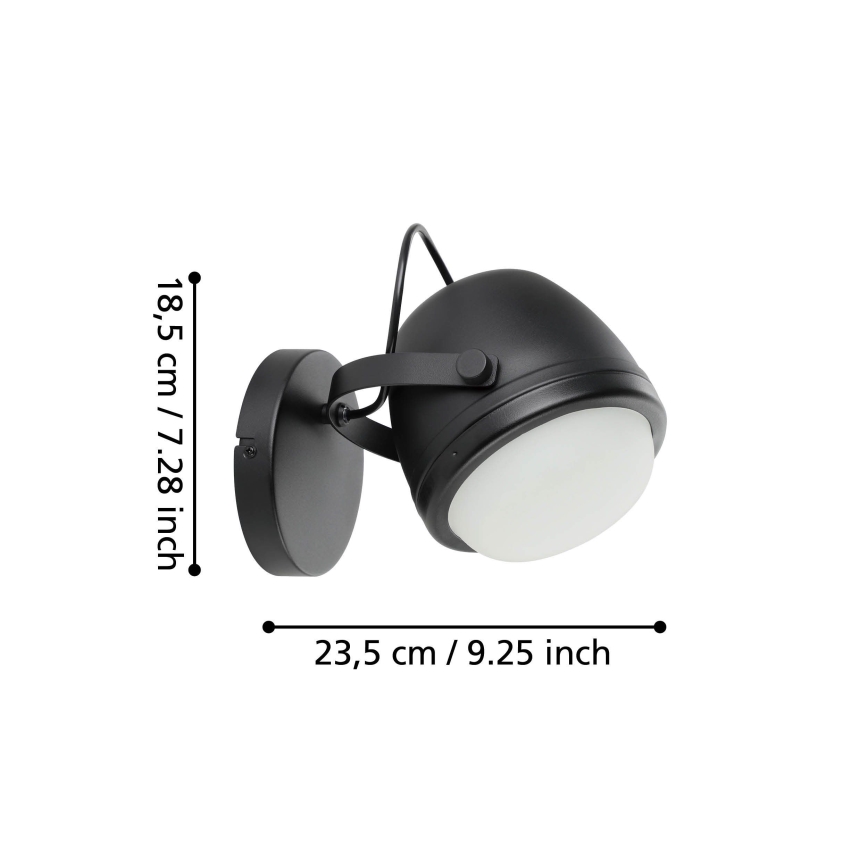 Eglo - Zidna lampa 1xE27/28W/230V crno