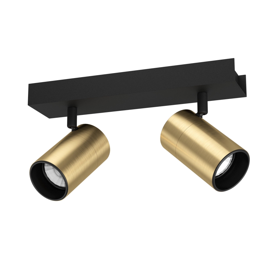 Eglo - LED Reflektorska lampa 2xGU10/4,5W/230V 3000K crno/zlatna