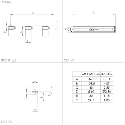 Eglo - LED Reflektorska lampa 3xGU10/4,5W/230V 3000K crno/zlatna