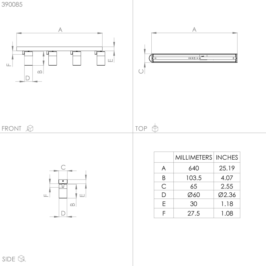 Eglo - LED spot svetiljka 4xGU10/4,5W/230V 3000K crna/zlatna