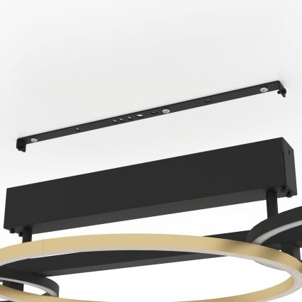 Eglo - LED Prigušivi nadgradni luster 2xLED/12,5W/230V + LED/15,5W 3000K crno