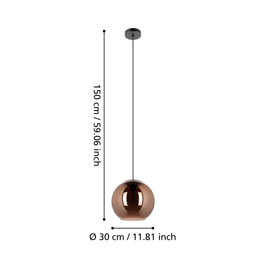 Eglo - Luster na sajli 1xE27/40W/230V bakrena