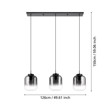 Eglo - Luster na sajli 3xE27/40W/230V dimno