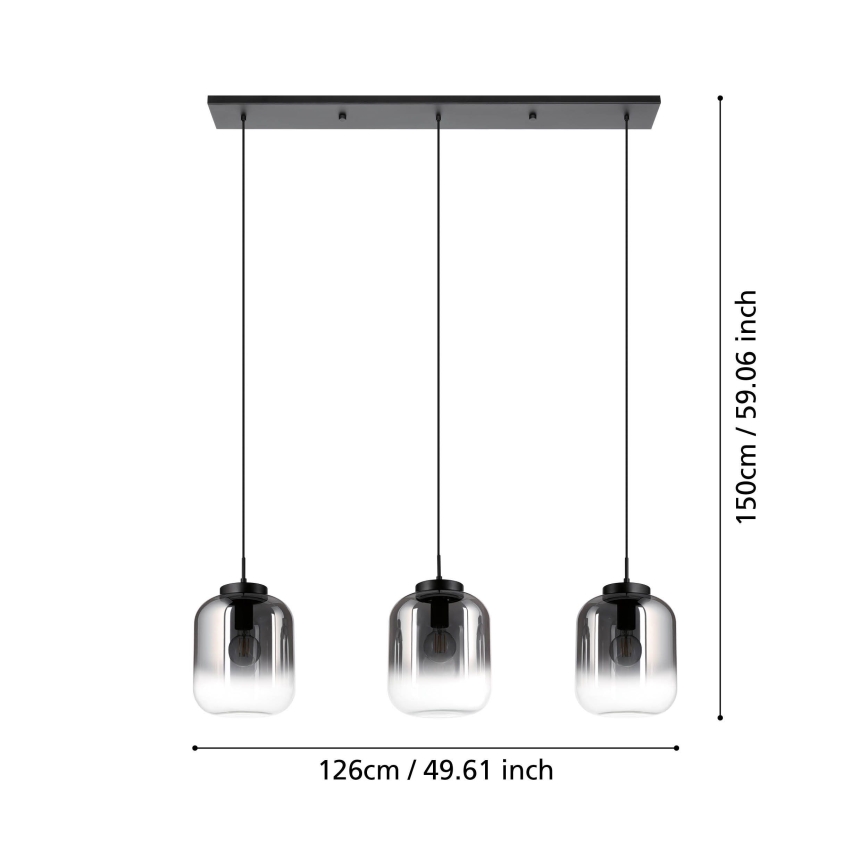 Eglo - Luster na sajli 3xE27/40W/230V dimno