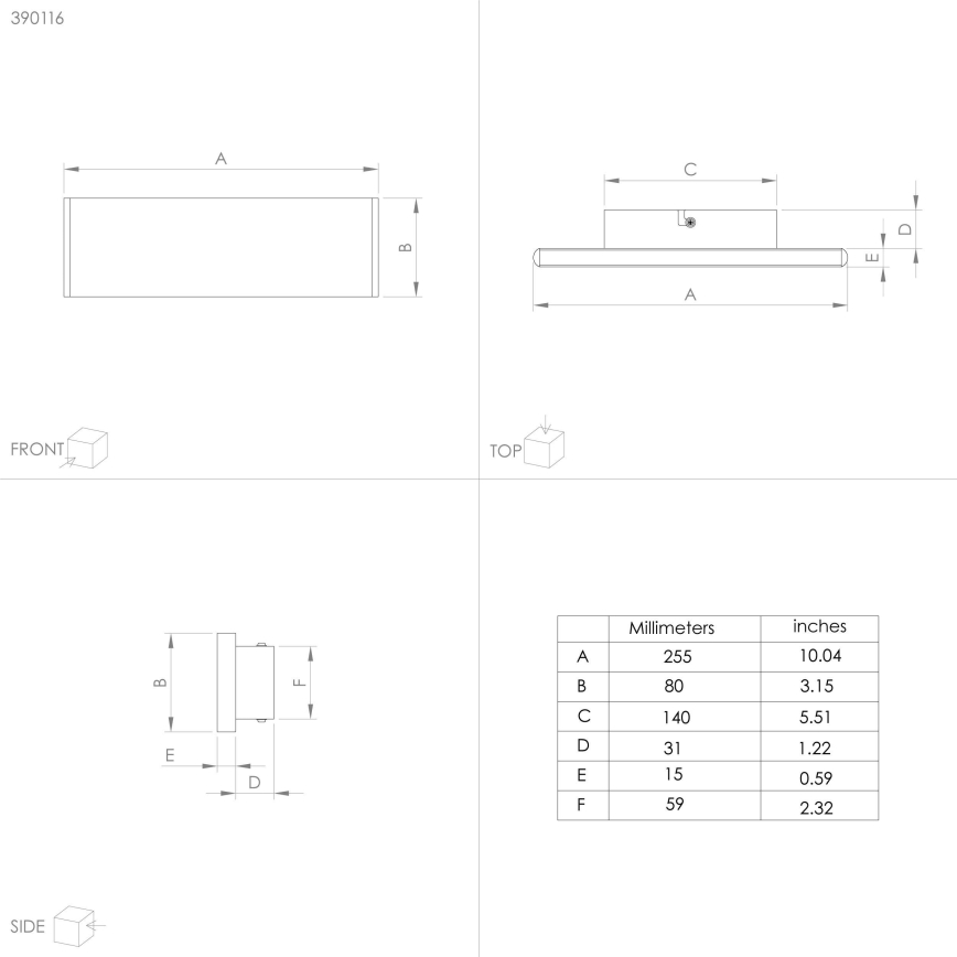 Eglo - LED Zidna lampa 2xLED/5,4W/230V 3000K crno