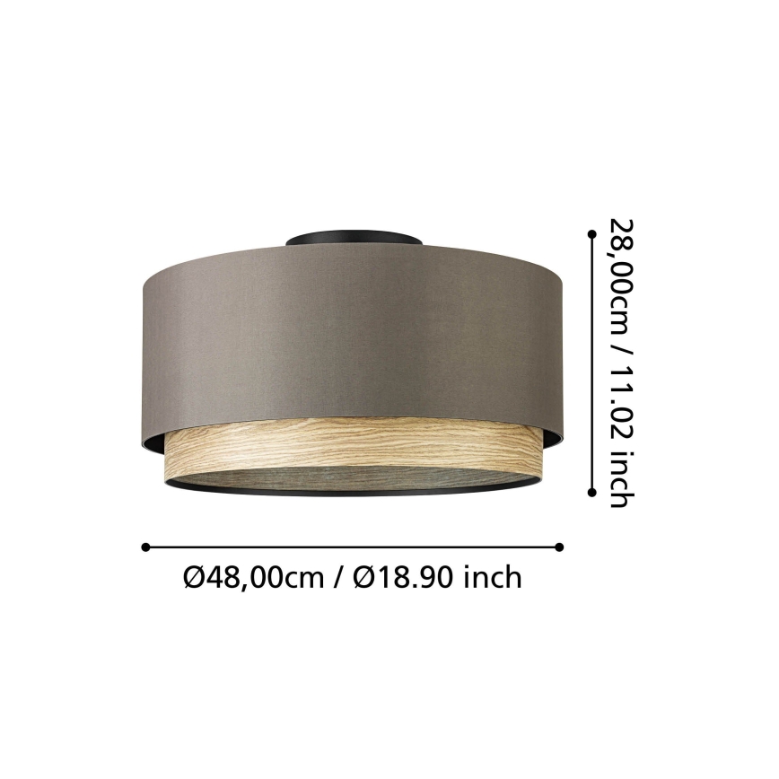 Eglo - Plafonjera 1xE27/40W/230V braon