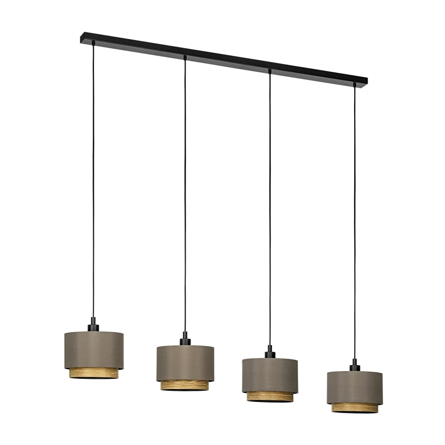 Eglo - Luster na sajli 4xE27/40W/230V braon