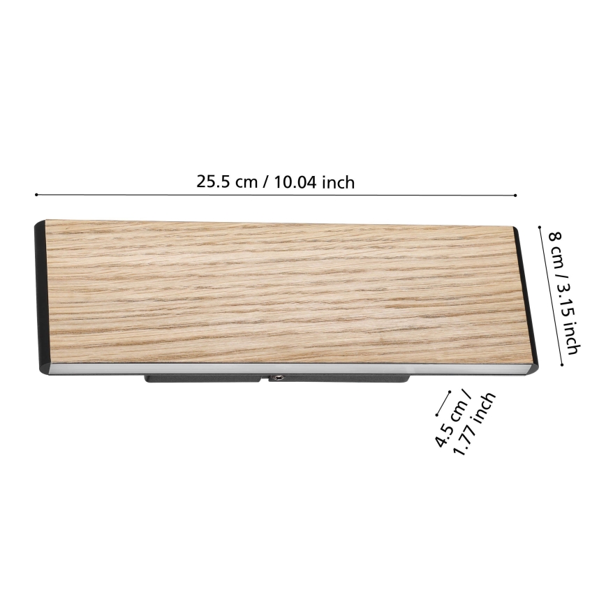 Eglo - LED Zidna lampa 2xLED/4,2W/230V 3000K braon