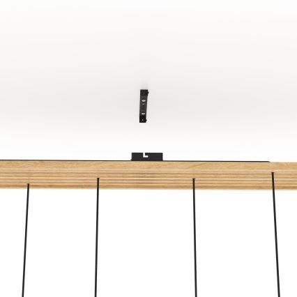 Eglo - Luster na sajli 6xE27/40W/230V crno/braon