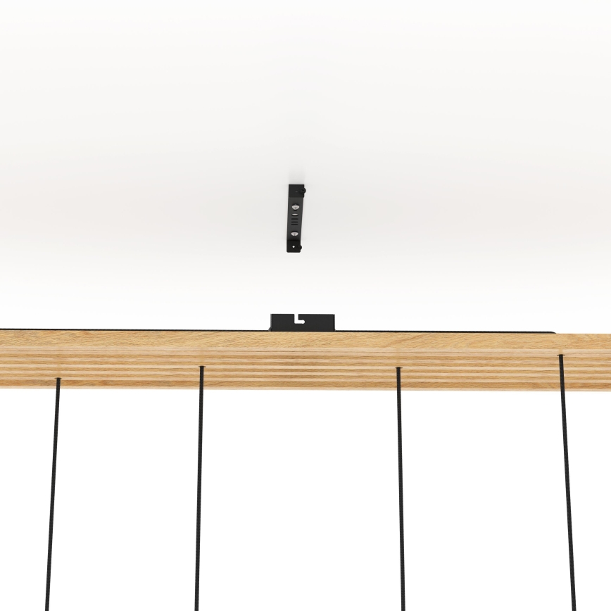 Eglo - Luster na sajli 6xE27/40W/230V crno/braon