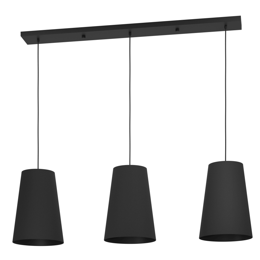 Eglo - Luster na sajli 3xE27/40W/230V crno