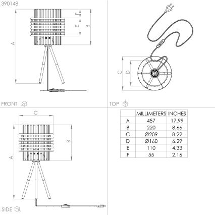 Eglo - Podna lampa 1xE27/40W/230V kremasta