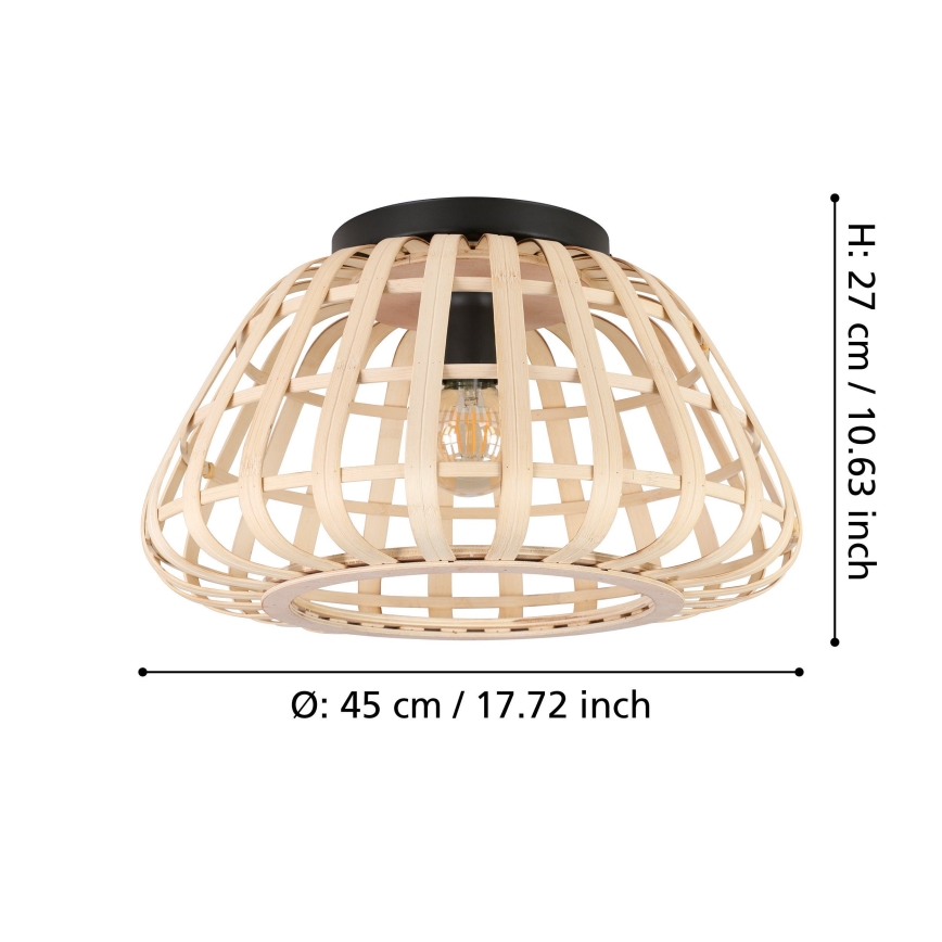 Eglo - Plafonjera 1xE27/40W/230V braon