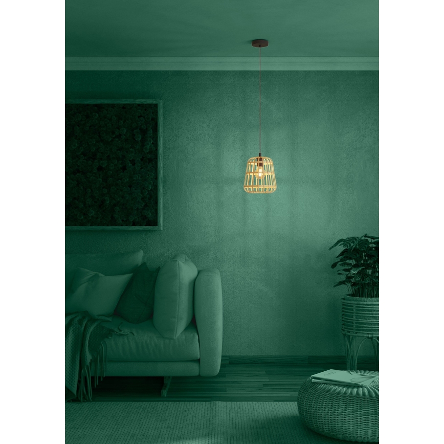 Eglo - Luster na sajli 1xE27/40W/230V pr. 24 cm braon