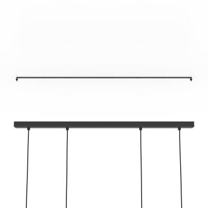 Eglo - Luster na sajli 4xE27/40W/230V crno/braon