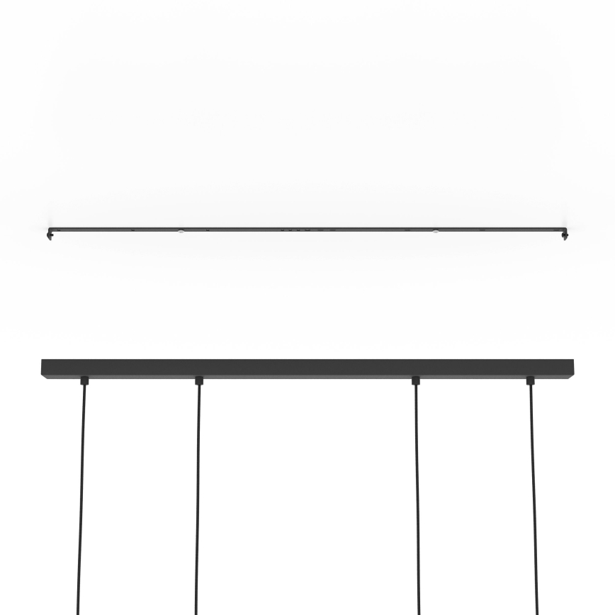 Eglo - Luster na sajli 4xE27/40W/230V crno/braon