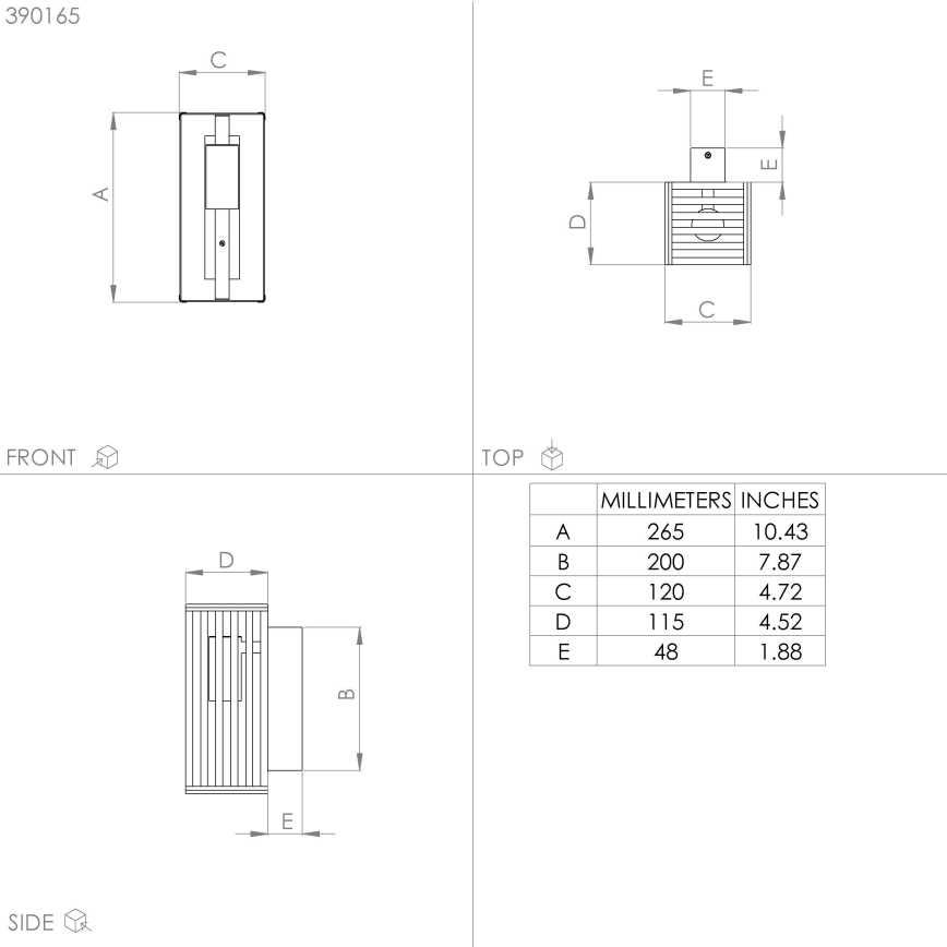 Eglo - Zidna lampa 1xE27/40W/230V crno/braon