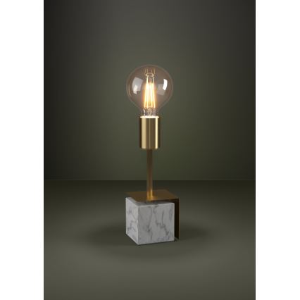 Eglo - Stona lampa 1xE27/40W/230V zlatna/beli mermer