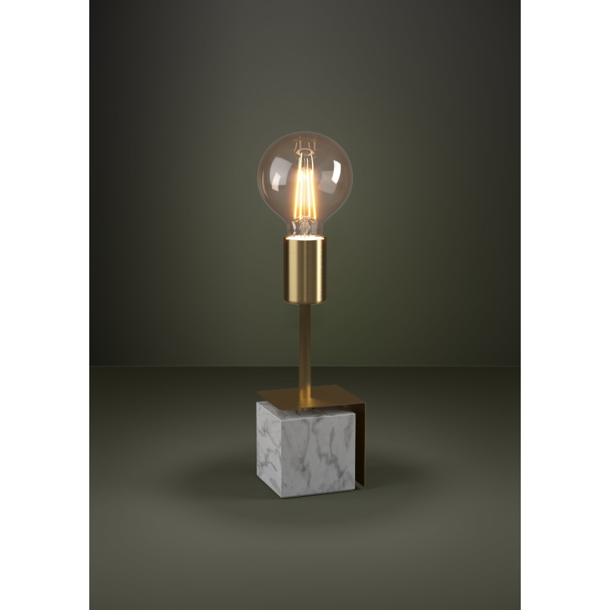 Eglo - Stona lampa 1xE27/40W/230V zlatna/beli mermer