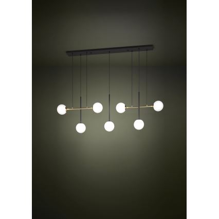 Eglo - Luster na sajli 7xE14/40W/230V zlatna/crno