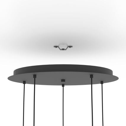 Eglo - Luster na sajli 5xE27/40W/230V crno/zlatna