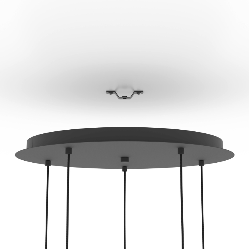 Eglo - Luster na sajli 5xE27/40W/230V crno/zlatna