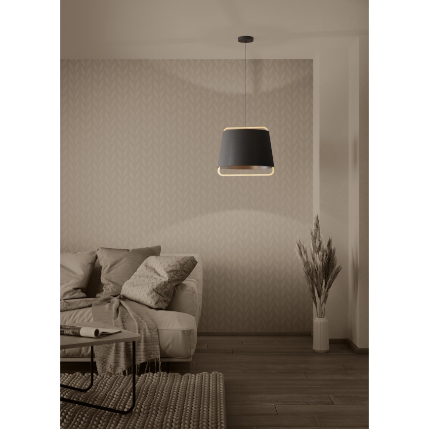 Eglo - Luster na sajli 1xE27/40W/230V crno