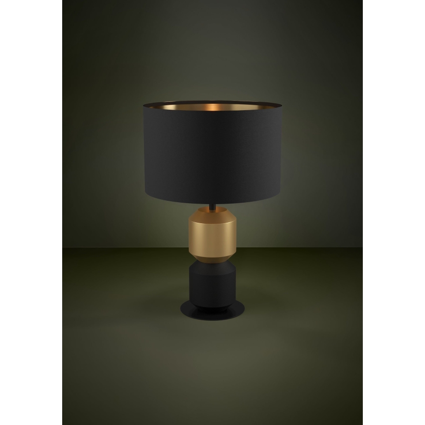 Eglo - Stona lampa 1xE27/40W/230V crno/zlatna