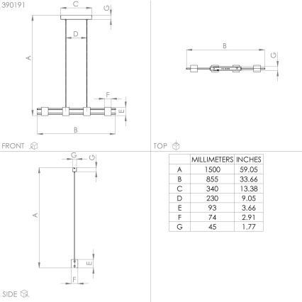 Eglo - Luster na sajli 4xE27/40W/230V crno/braon