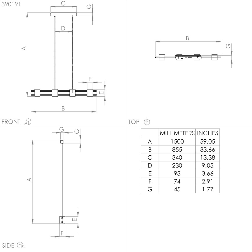 Eglo - Luster na sajli 4xE27/40W/230V crno/braon