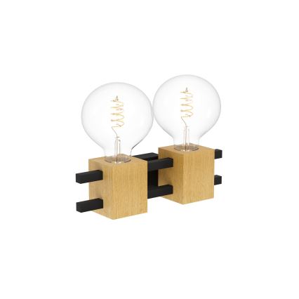 Eglo - Zidna lampa 2xE27/40W/230V crno/braon