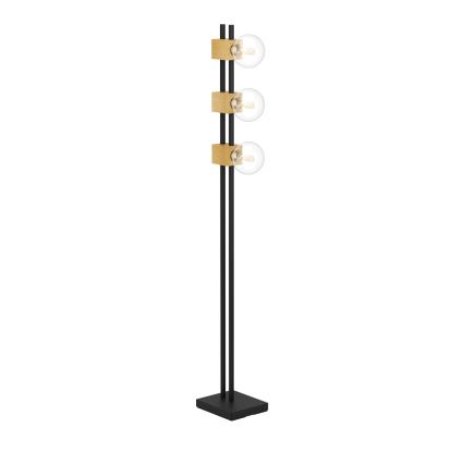 Eglo - Podna lampa 3xE27/40W/230V crno/braon