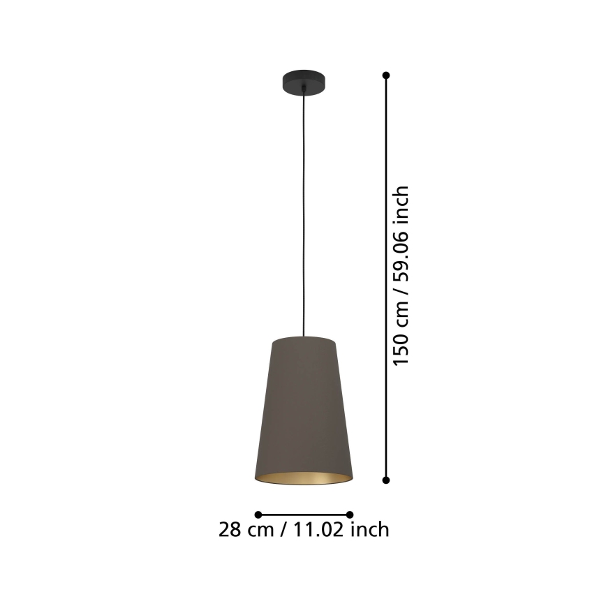 Eglo - Luster na sajli 1xE27/40W/230V braon